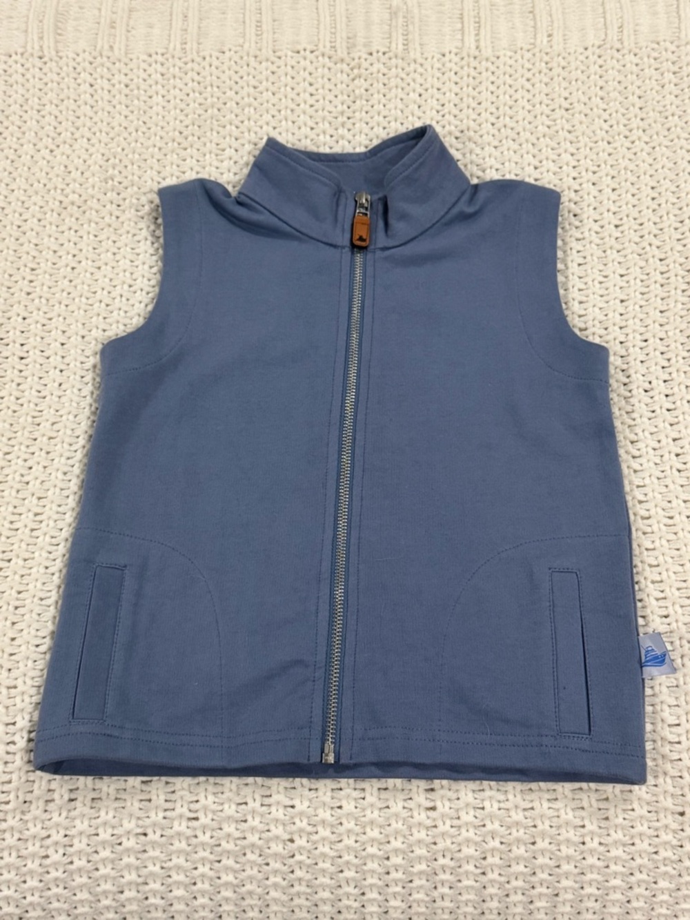Kids Sleeveless Zip-Up Vest - Blue